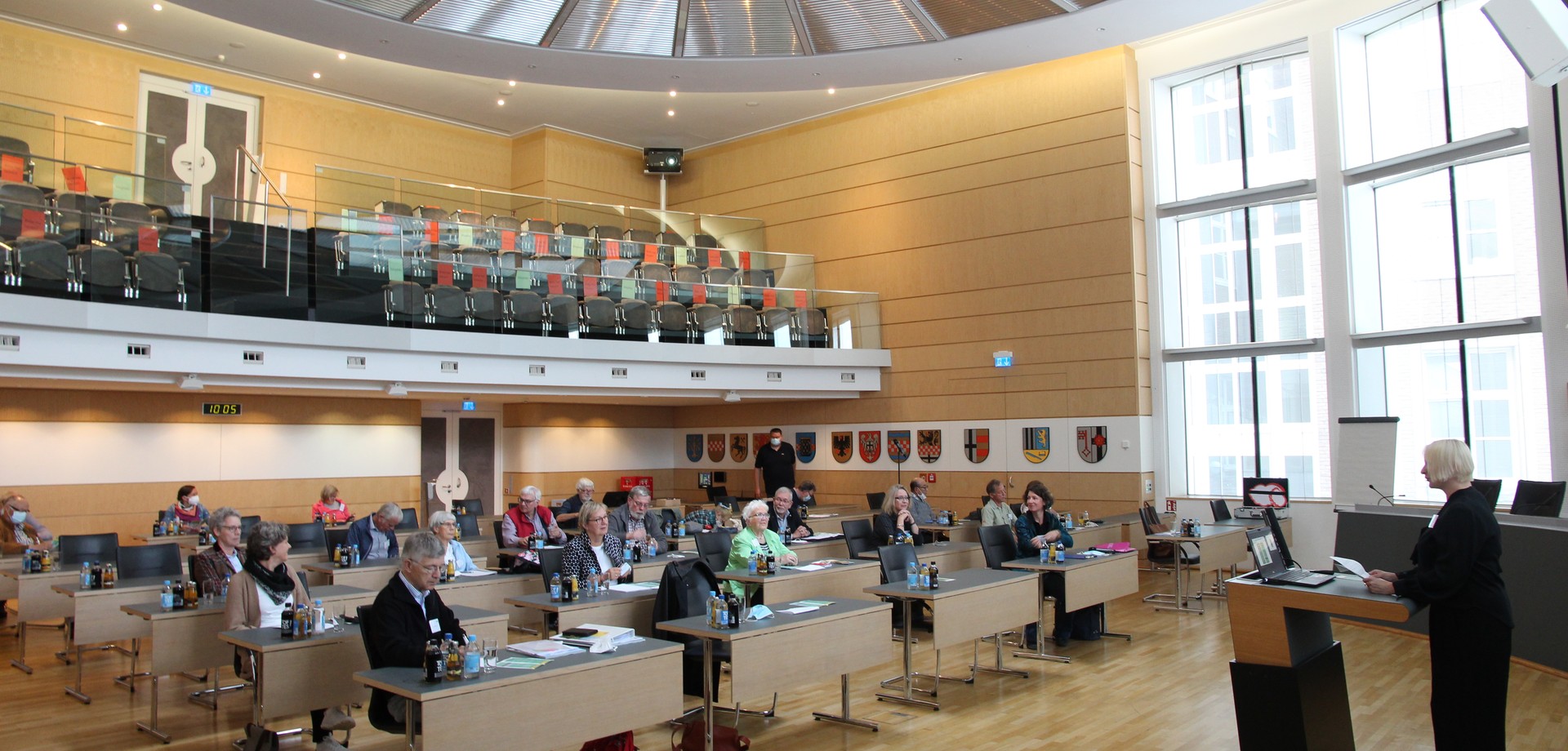 Blick ins Plenum des 6. Jakobspilger-Workshops 2021 (Altertumskommission).