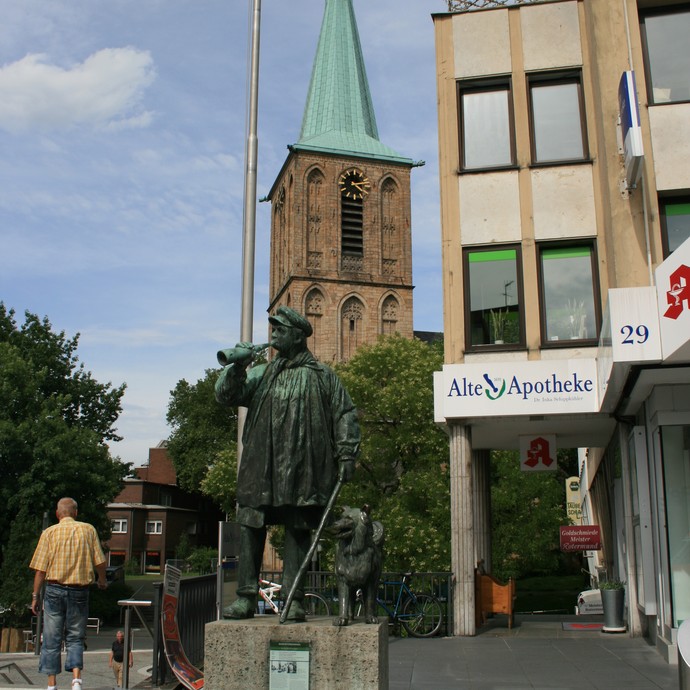Kuhhirten-Denkmal in Bochum (Altertumskommission). (vergrößerte Bildansicht wird geöffnet)