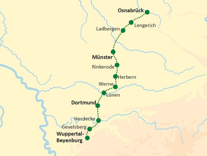 Wegstrecke Weg 1 Wegstrecke Weg 1