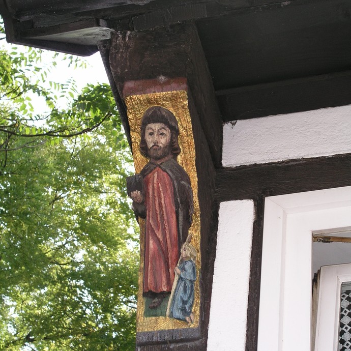 Detail eines Hauses in der Tribenstraße in Herford (Altertumskommission). (vergrößerte Bildansicht wird geöffnet)