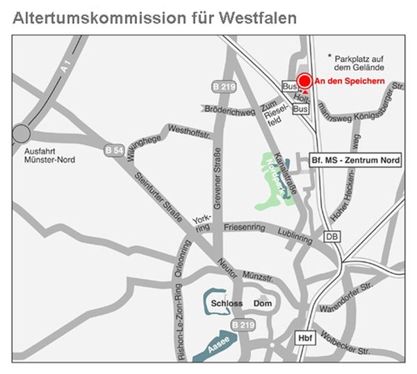 Anfahrtsplan Speicherstadt (Altertumskommission)
